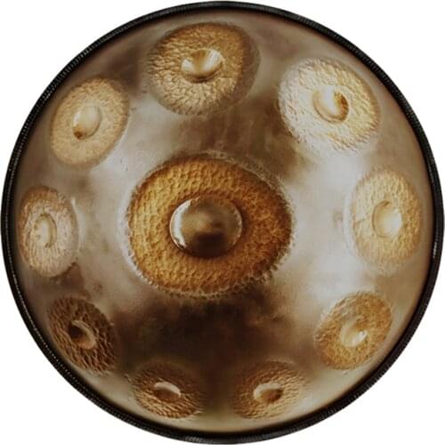 10 Tune Tongue Drum Hand Drum D minor with Retractable Stand Carrying Bag Drumsticks Percussion Instrument