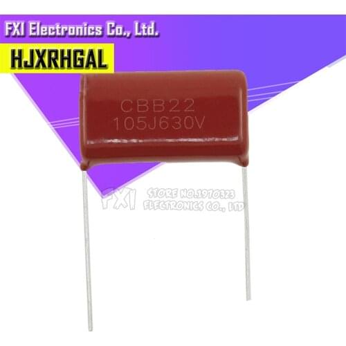 10PCS 630V105J 630V 1UF Pitch 20mm 105 1000NF CBB Polypropylene film capacitor new