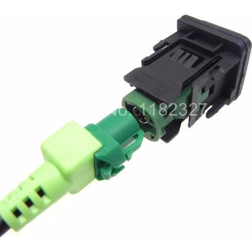 10pcs Car OEM RCD510 RNS315 USB Cable With Switch For VW Golf MK5 MK6 VI 5 6 Jetta CC Tiguan Passat B6 Armrest Position Hot sale