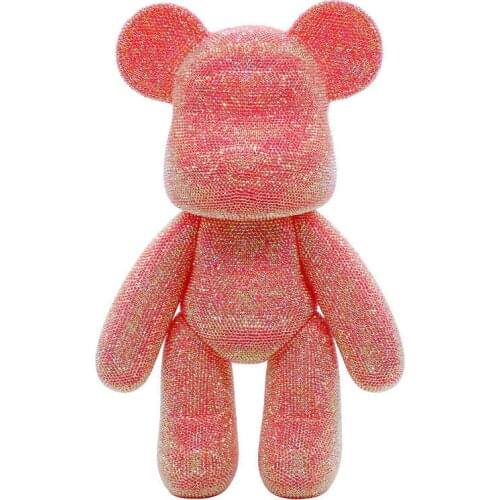 53cm Diy Diamond Bear Kit 2021 New Gift Valentines Day Bear Model for Girlfriend Handmade Party Wedding Decoration(no glue)