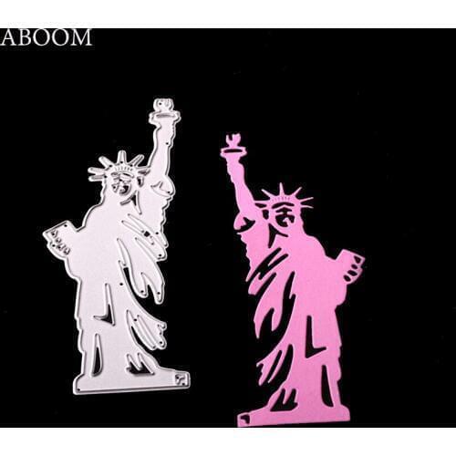 ABOOM New 1PC United Statue Of Liberty Die Cut Scrapbooking Decorative Craft Paper Cutting Dies Invitation Card Making Mold