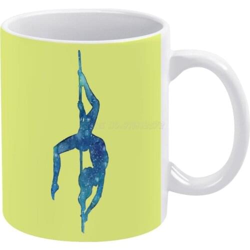 Pole Dancing Underwater White Mug 11oz Funny Ceramic Coffee Tea Milk Cups Underwater under The Sea Ocean Lover Pole Poledance Po