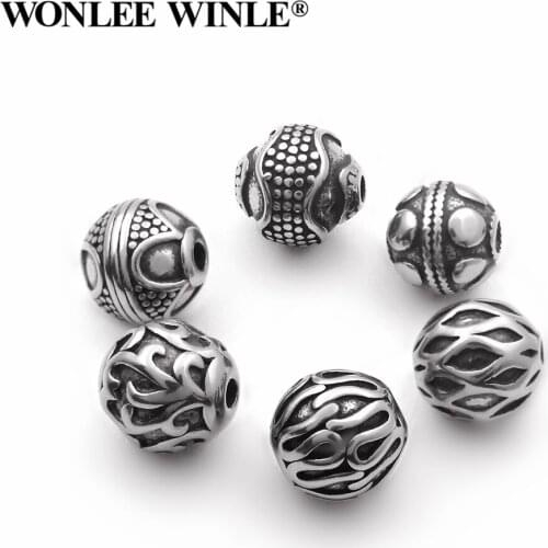 Wonlee Winle Never Fade 316L Stainless steel 2.0mm Small Hole Ball Beads Charm Metal Spacer Beads for Jewelry Making