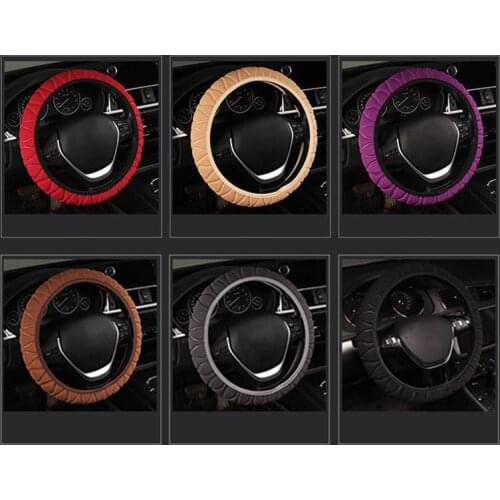 Car Steering Wheel Cover Braided Wheel Handle Ice Silk Set Sponge Car Protector Universal Inner Ring Steering Wheel Cover Car In