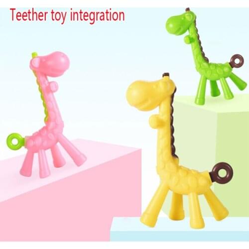 Baby Deer Cartoon Teether Toys Toddler Safety Toys Teething Silicone Toys Chewing Tooth Care Toothbrush Care Free of BPA