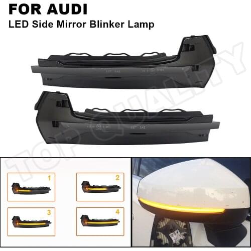 For 2013 2014 2015 2016 2017 2018 Audi A3 8V Dynamic Sequential LED Reaview Side Mirror Light Flashing Water Turn Signal Lamp