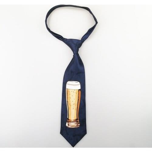 Original Unique Beer Pattern 10cm Tie Mens Gem Bow tie Striped Ties For Men Necktie accessories Wedding Necktie