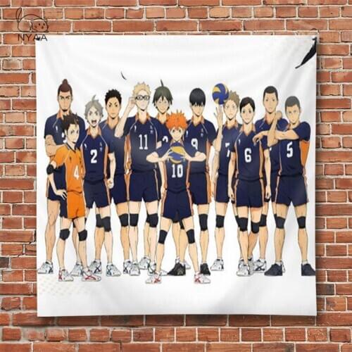 Haikyuu!! Tapestry Art Wall Hanging Blanket Sofa Table Bed Cover Anime Haikyuu Home Decor Tapestry Beach Towel Picnic Yoga Mat