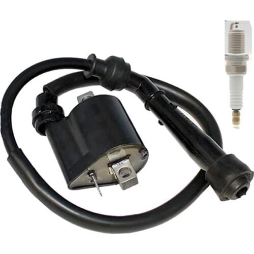 Ignition Coil Spark Plug For Yamaha Raptor 660R YFM660R Grizzly 660 YFM660FA