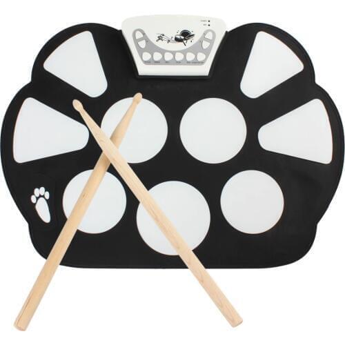 KONIX W758 Digital Portable 9 Pad Musical Instrument Electronic Roll-up Drum Kit
