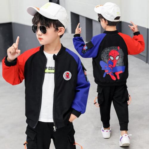 2021 Spring, Summer and Autumn Girls and Boys Casual Cartoon Printed Long-sleeved Jacket Baby Childrens Jacket