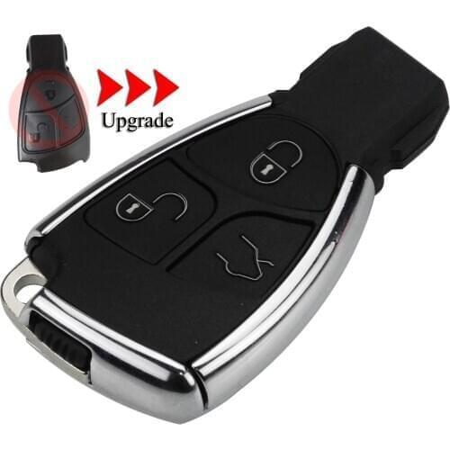 Kutery 5PCS/Lot Upgrade Car Key Shell For Mercedes Benz B C E ML S CLK CL Chrome Style 3Buttons Remote Key Case Cover