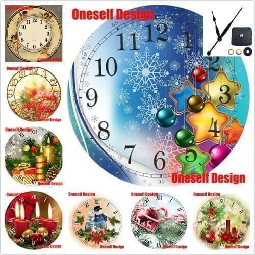 Top Christmas gift 5d diamond painting clock Christmas DIY diamond embroidery sale 5d diamond mosaic sale clock Christmas clock
