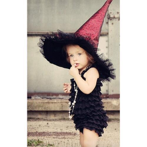 Cute Baby Girls Clothes Petti Ruffled Black Lace Rompers Infant Toddler Jumpsuit Baby Photo Prop Costume