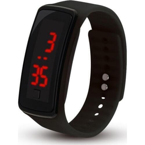 Men Women Casual Sports Bracelet Watches LED Electronic Digital Candy Color Silicone Wrist Watch for Children fitness equipment