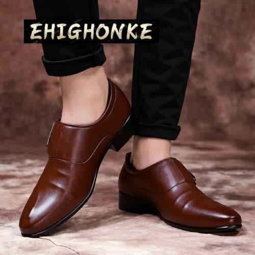 2021 new fashion leather shoes business office mens shoes classic leather mens suit pointed shoes wedding shoes size 38-48