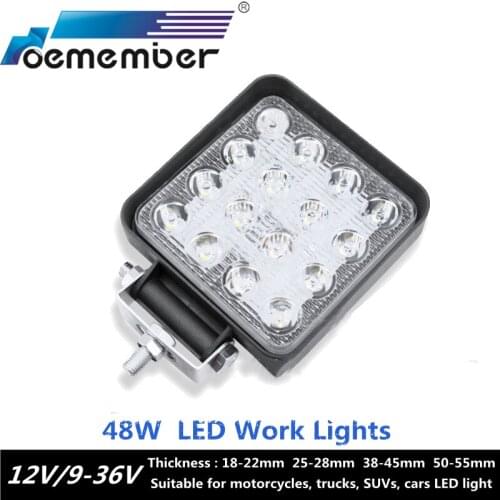 New MINI Led light bar 48w Led bar 16barra Square Spotlight Off road LED work light 12V 24V For Car Truck 4X4 4WD Car SUV ATV