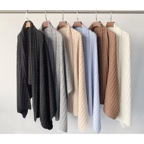 Cashmere Scarfs Womens Twist Two Colors Autumn Winter New Shawl