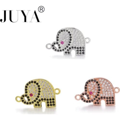 Accessories Supplies Ali Moda Micro Pave Zircon Charms Elephant Connectors For Women Earrings Necklace Bracelets Jewelry Making