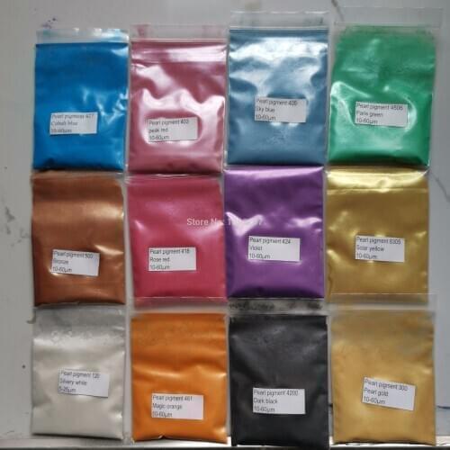 12 Colors Mica Powder Epoxy Resin Dye Pearl Pigment Natural Mica Mineral Powder Acrylic Paint