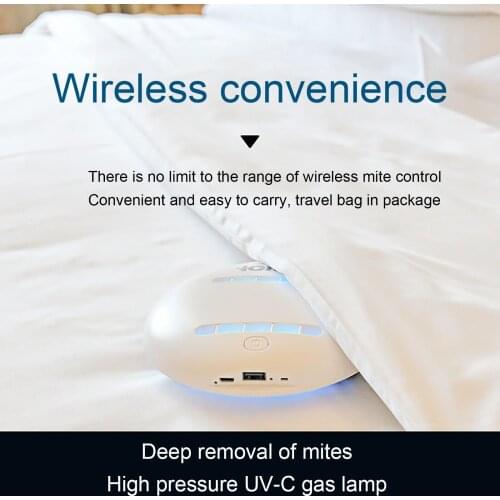 Sterilization Mite Removal Robot Intelligent Wireless Strong Mites Cleaner Portable Automatic Cleaning Robot Home Sofa Bed#db4