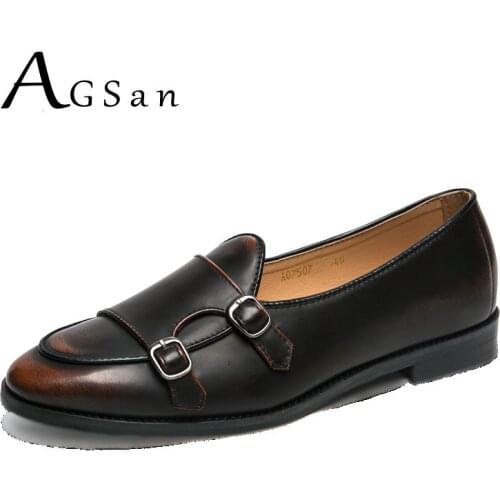 Men Dress Loafers Monk Shoes Classic Italian Shoes Slip On Office Shoes Classic Wedding Shoes Leather Casual Shoes Black Flats