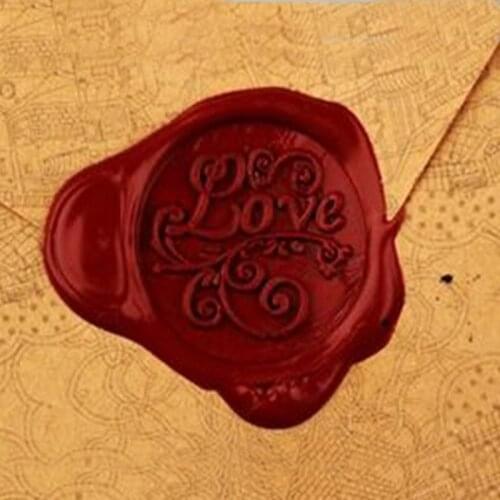 Wax Seal Stamp Accessories Copper Head Pink/Blue DIY Scrapbooking Mini Retro Sealing Greetings Stamps Wood Handle