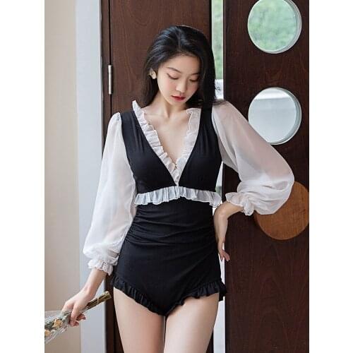 Swimsuit Ladies Womens Swimsuits Women Swimwear Trikini Summer Swimming Suit Gir One Piece Female Rashguard High Waist Block