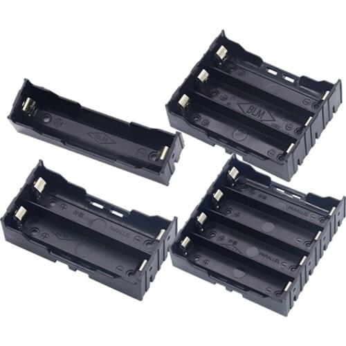 1Pcs ABS 18650 Battery Holder Storage Box Case 1x 2x 3x 4x 18650 Power Bank Case 1 2 3 4 Slot Battery Container With Pin PCB DIY