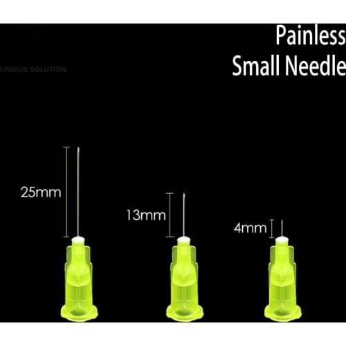 10-100 Painless small needle painless beauty ultrafine 30G * 4mm , 30G * 13mm , 30G * 25mm syringes Korean Needles Eyelid Tools