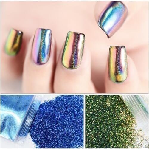 10G Nail Chameleon 008 Powder 12Colors=Red/Blue...Extra-fine Glitter 0.2mm Powder Dust For Nail Art Glitter Chameleon Powder 1pc