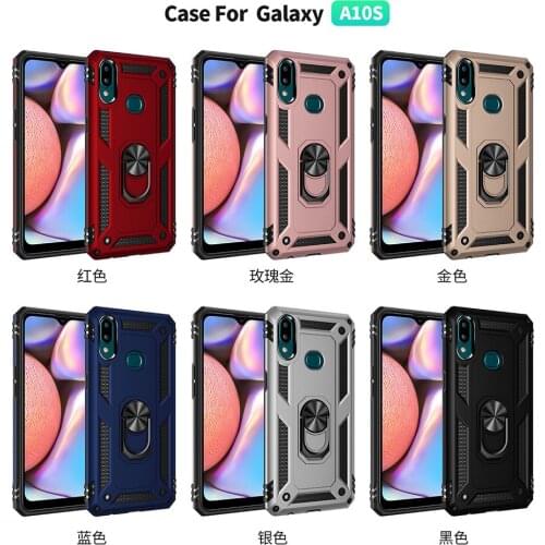 100pcs/lot New 2 in 1 Hybrid TPU+PC Ring case For Samsung S20 Ultra Plus A51 A71 NOTE 10 Lite S10 Lite A01 A10S A20S A21 A31 A41
