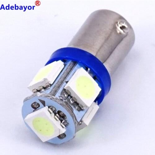 100 X T11 DC12v BA9S 5 SMD 5050 LED Light bulbs 5SMD T4W 1445 Q65B H6W 182 53 57 Car Indicators Light Interior Bulb Wedge Lamp