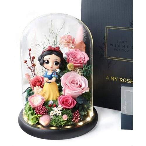 20*50cm Super Big Size Luminous Black Base Glass Dome Vase Home Decoration Creative Cover DIY Friend Favor Gift Wedding Prop