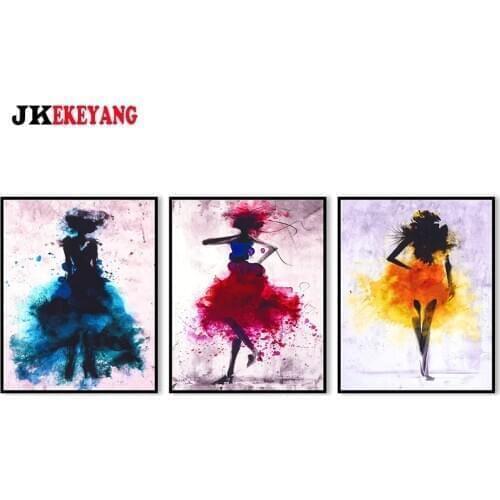 3pcs 5D Diy round/square diamond painting Dancing girl Diamond Mosaic Embroidery cross stitch Y4041