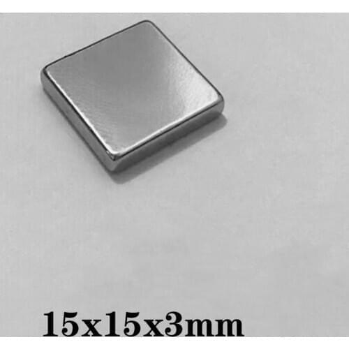 5/10/20/50/100PCS 15x15x3 Strong Sheet Rare Earth Magnetic 15x15x3mm Block Rectangular Neodymium Magnets 15*15*3 mm Magnet