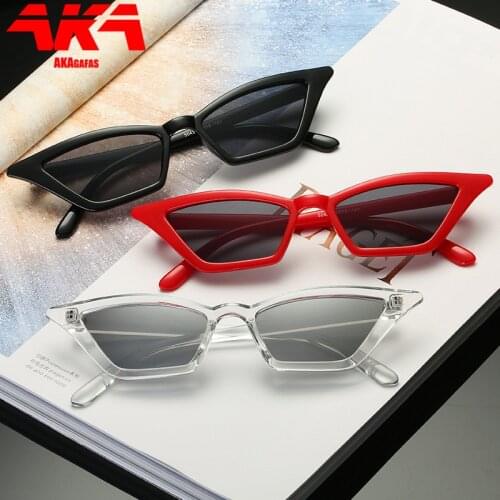 AKAgafas Cat Eye Sunglasses Women Vintage Metal Hinged Sun Glasses Retro 2021 Personality Ladies Sunglass Eyewear Female Shades