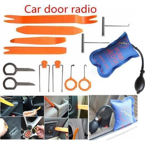 Car Tool KLOM Pump Air Wedge with Car Radio Door Clip Panel Trim Dash Audio Removal Open Installer Pry Tool For Vehicle Car