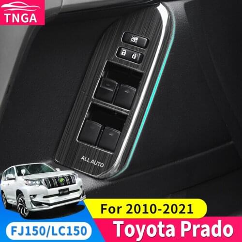 For 2010-2021 Toyota Land Cruiser Prado 150 Interior Modification Accessories Glass Button Panel FJ150 J15 Car Door Handle