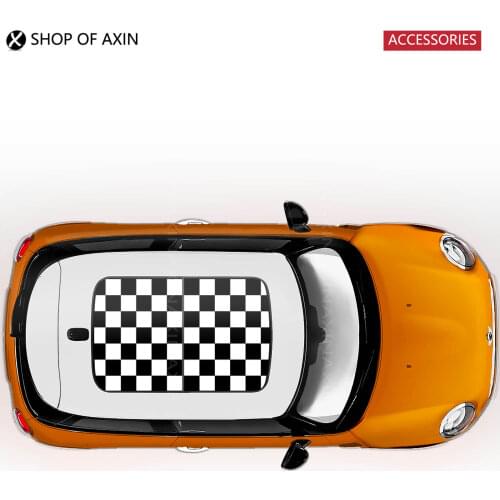 Checkered flag sun roof Graphics stickers Sunroof for MINI Cooper clubman countryman hardtop R50 R53 R55 R56 R60 R61 F54 F55 F56