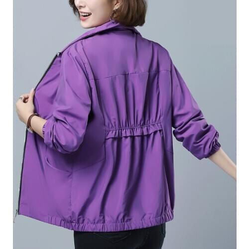 2020 New Autumn Women Jacket Basic Coat Causal Long Sleeve Short Jacket Windbreaker Female Coat Outwear Plus Size 5XL P855