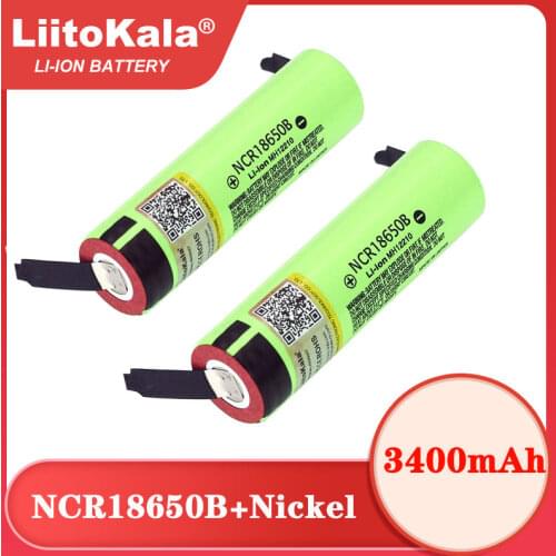 Liitokala New Original NCR18650B 3.7 v 3400 mah 18650 Lithium Rechargeable Battery Welding Nickel Sheet batteries