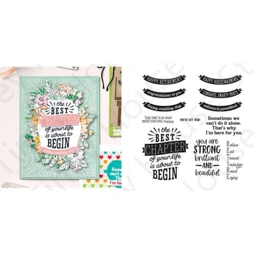 Best Chapter Metal Cutting Dies and Stamps for DIY Scrapbooking Photo Album Die Cut Embossing Paper Card Dies Cut New Arrival