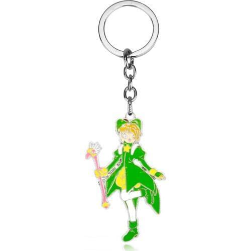 MQCHUN Anime Card Captor Sakura Cardcaptor Tomoyo Kinomoto Daidouji Keychain for Women Girl Handbag Car Gift Accessories