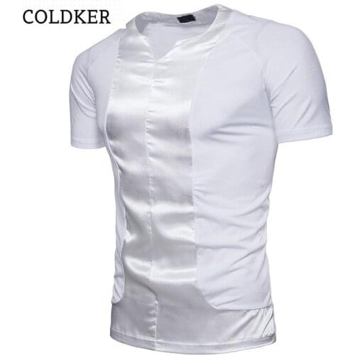 COLDKER Men Casual Shirt Short Sleeve Summer Tops Streetwear Males Plus Size Afraican Cloth M-3xl