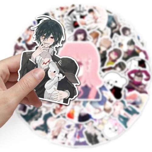10/50pcs Danganronpa Trigger Happy Havoc Anime Stickers for Refrigerator Car Helmet Box Bicycle Guitar Notebook Skate