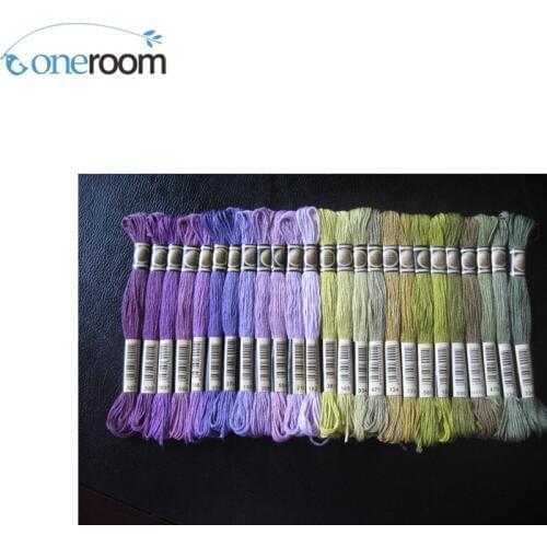NOneroom 50pcs CXC threads similar DMC cotton threads two label cross stitch threads embroidery threads Quality skeins
