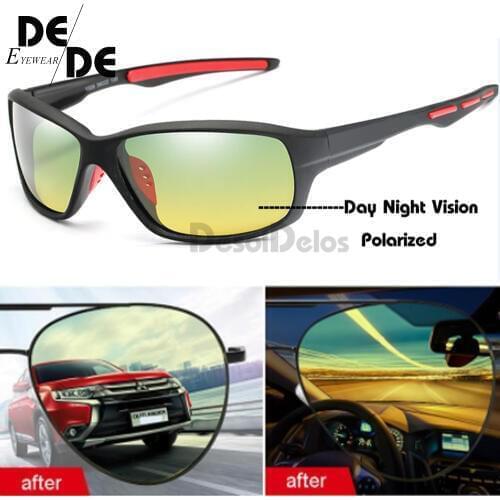 Mens Yellow Polarized Driving Sunglasses at Night High Quality Vision Day Night Glasses Polarized For Women Safety Eyewear