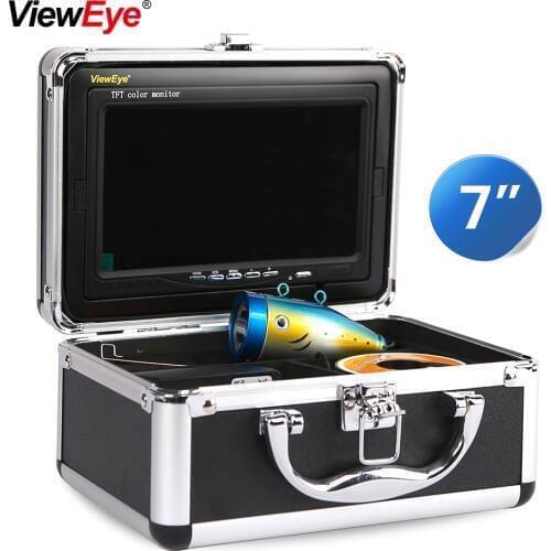ViewEye Original 1000TVL Lights Controllable 7" Underwater Video Fishing Camera Kit Fish Finder IR LED Infrared Lamp Fish Cam