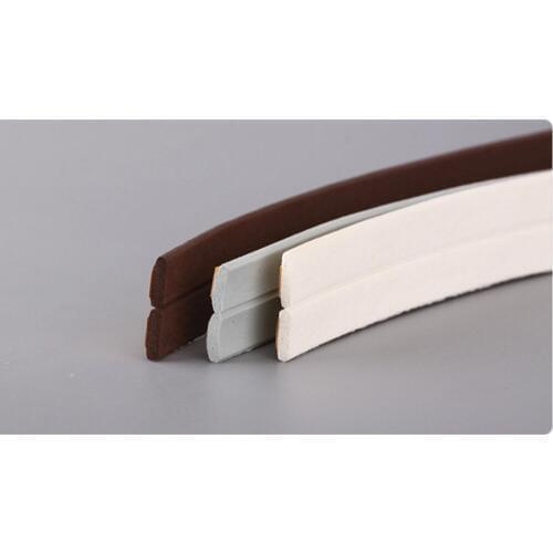 Self-adhesive Collision Avoidance Gasket Seal Tape Sliding Sash Door Cupboard Cabinet Wardrobe 9mm x 2mm 5m Gray White Brown